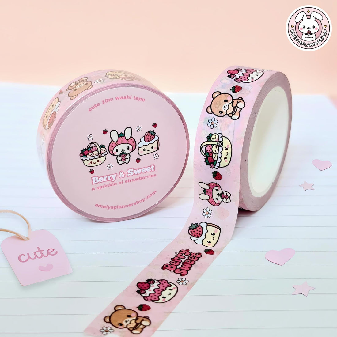 Hop-py Days: Meet Our New Strawberry Bunny Washi Tape!