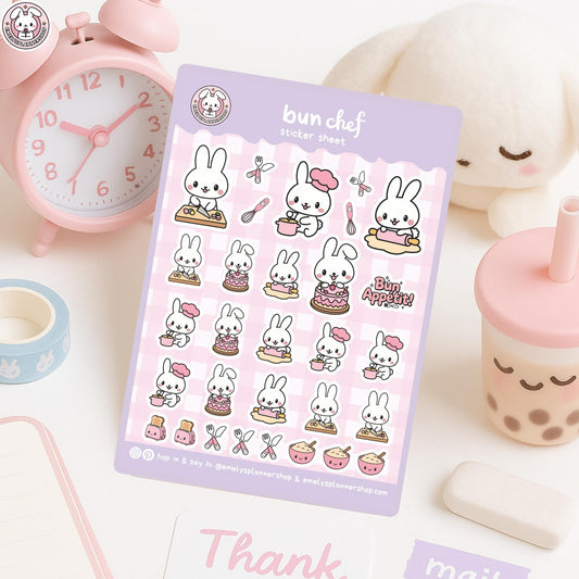 Hop into the Kitchen with Our Kawaii Bunny Chef Stickers! 🐰💕