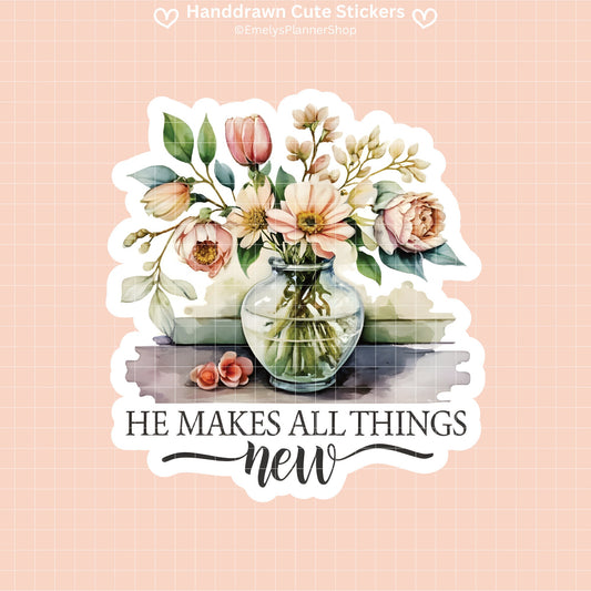 ✨ Let Your Faith Shine with Our New Kawaii Bible Verse Sticker! ✨