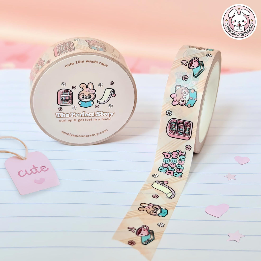 Unleash Your Inner Bookworm with Storybook Bunny Washi Tape! 📚🐰