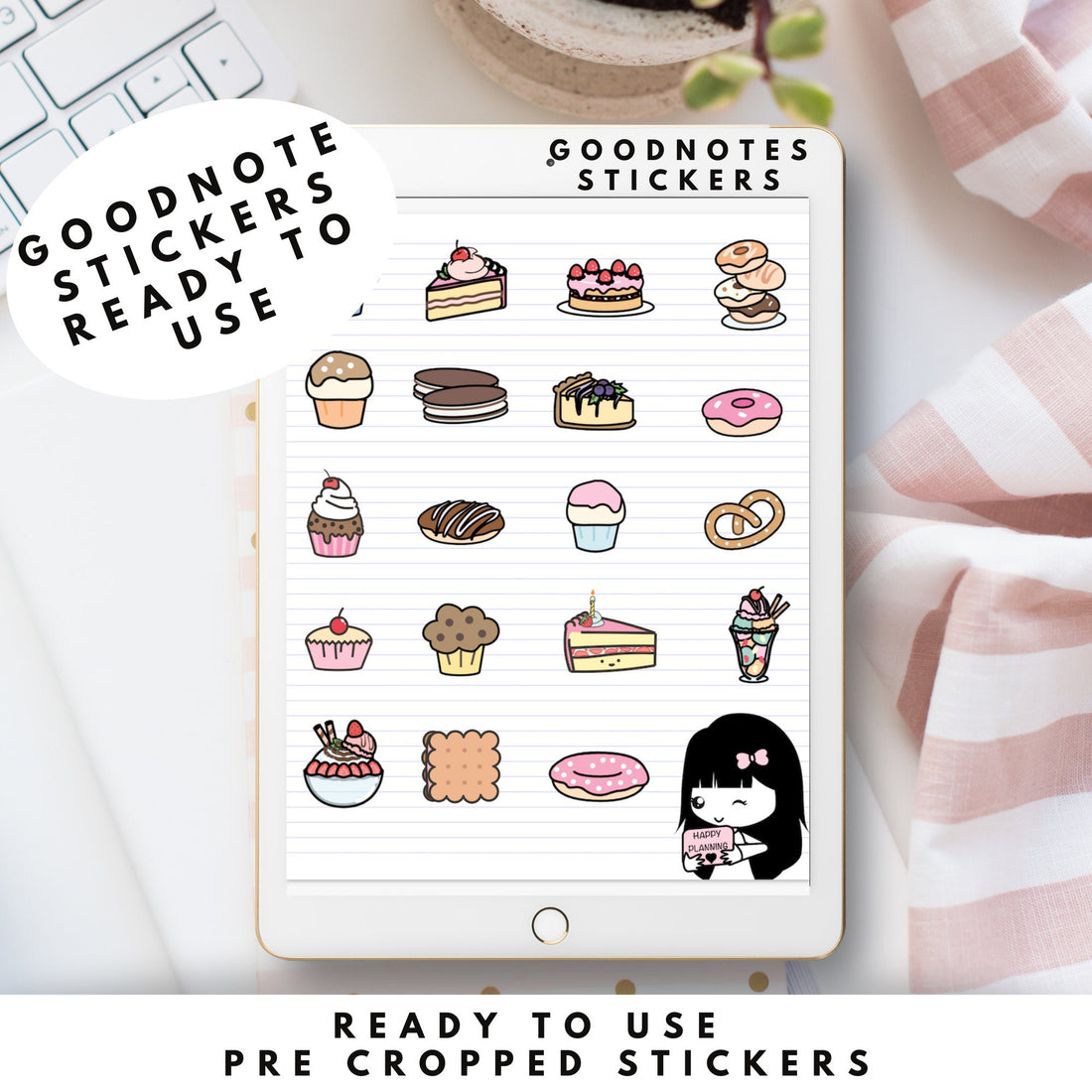 Sweeten Up Your Planner with Our Kawaii Sweets Sticker Pack! 🍰🍭