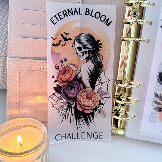 Halloween Savings Challenge Set – Eternal Bloom Dashboard + Potion, Coffin & Wishes Tracker | Gothic A6 Cash Budget Planner - EmelysPlannerShop